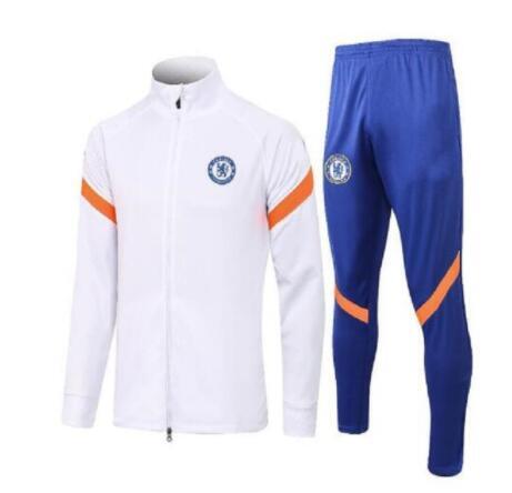 Chándal deportivo de fútbol KANTE WILLIAN, traje de entrenamiento de chaqueta de fútbol con cremallera completa, Survetement WERNER ZIYECH HAVERTZ PULISIC, 2021