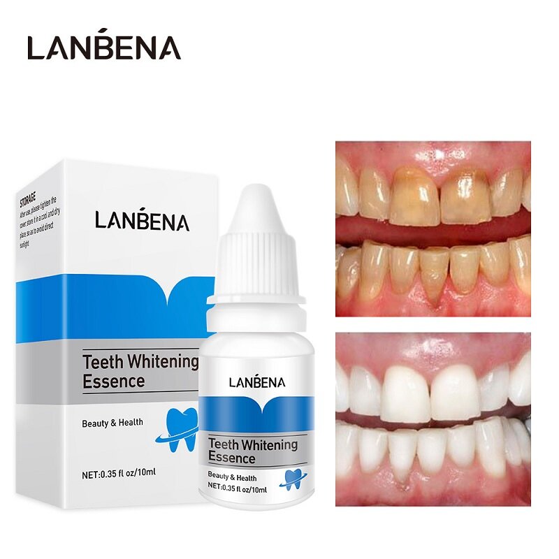 นาฬิกา LANBENA ฟัน Whitening Essence Swabs ฟัน Brightening Bleaching Serum Oral สุขอนามัยทำความสะอาด Liquid ลบคราบจุลินทรีย์