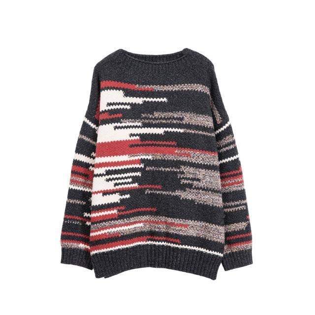 Sweater Rajutan Lengan Panjang Kepar Kasual Korea 2021 Musim Dingin Sweater Pullover Akrilik Wanita Tebal Sweter Pullover Leher Setengah Tinggi