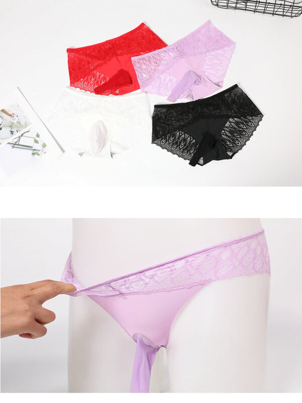 Bragas transparentes eróticas para hombres, ropa interior de encaje, Gay, Adulto, Wetlook, transpirable
