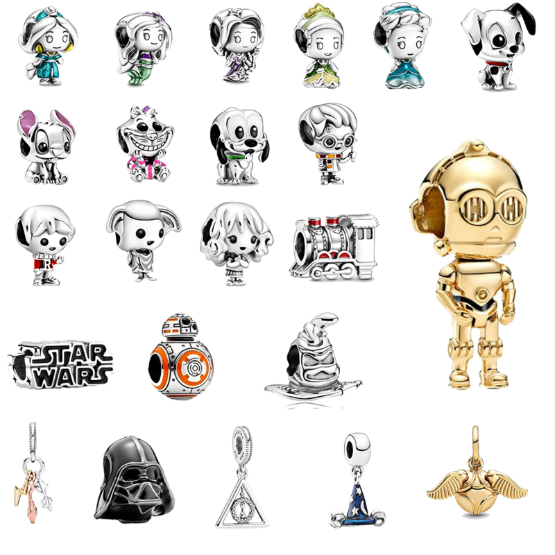 925 Sterling Silver Pendants Little Boys & Girls HP Charms Beads Fit Original Pandora Bracelet DIY Charms For Jewelry Making