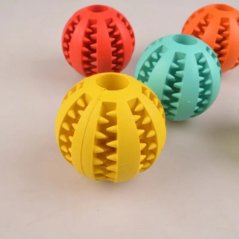 Резиновый мяч для собак, Интерактивная игрушка для жевания собак, для чистки зубов
