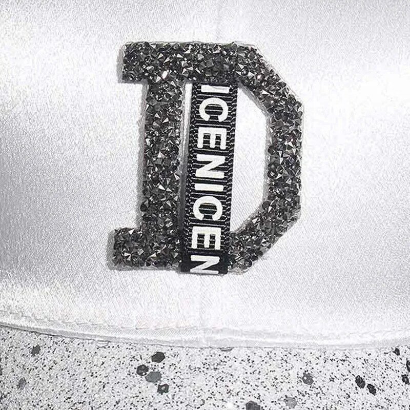 Summer Diamond Sequin Baseball Cap for Baby Boy Girls Letter Embroidery Snapback Mesh Hat Outdoor Casual Simple Sunshade Sun Cap