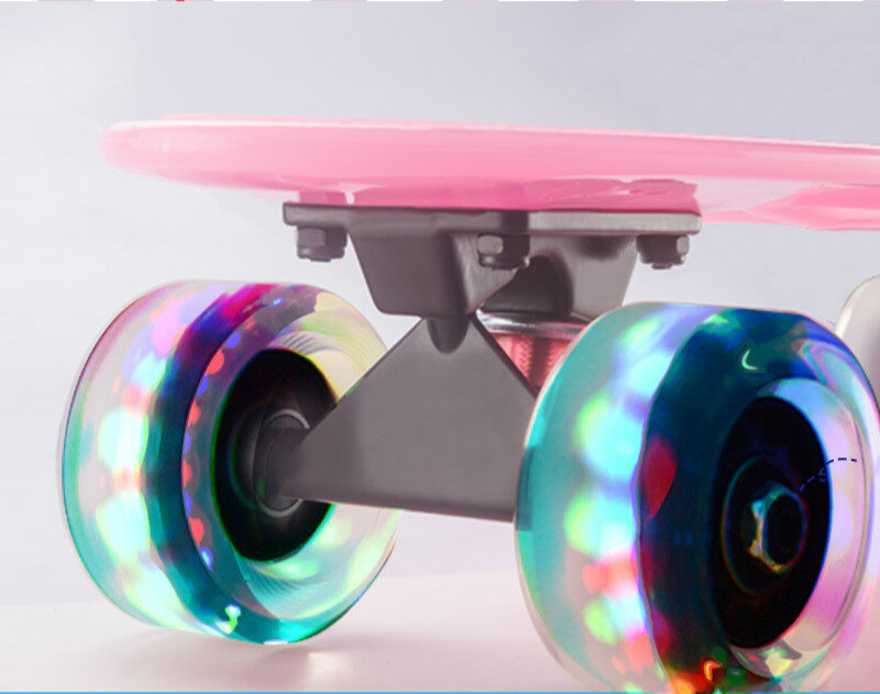 57*15*13cm Girls Skateboard Fish Board Mini Cruiser Single Rock Skateboard Scooter Longboard Skate Board Retro Penny Board Child