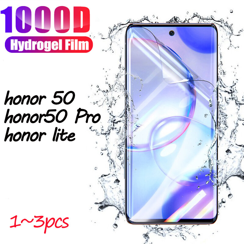 1~3 pcs, hydrogelฟิล์ม honor 50Pro screen protector honor 50lite 50 lite 50 Pro กระจกนิรภัย honor50Pro honor50 Pro soft ฟิล์มกระจก /soft glass film