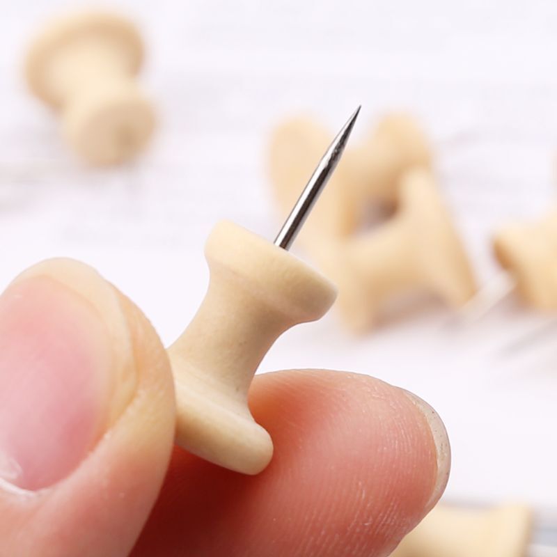 15Pcs NATURAL Cork ไม้ Pushpins Thumbtack บอร์ด Pins Drawing Photo Wall Studs อุปกรณ์สำนักงานโรงเรียน