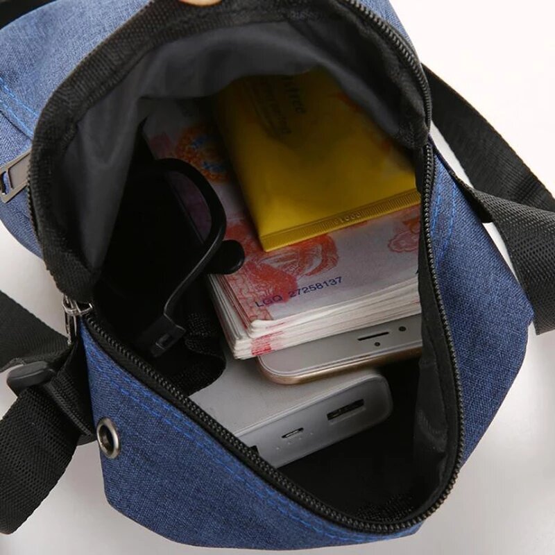 電話ポケット付きメンズクロスオーバーバッグ,小さな多機能携帯電話フラップ付きブラックバッグ