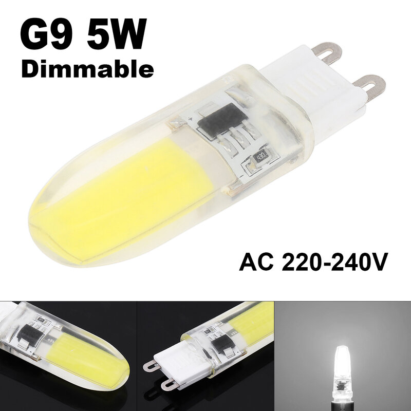 G9 LED مصباح 5 واط عكس الضوء المصباح الكهربي 220 فولت سيليكون الأضواء شمع استبدال ضوء الهالوجين