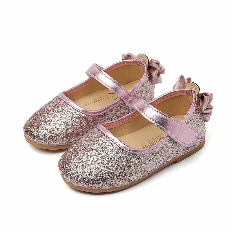 Dziecięce buty dziewczęce maluch buty dziewczęce na obuwie dziecięce księżniczka Bowtie buty dziecięce Bling Fashion Party buty taneczne dla dziewczynek