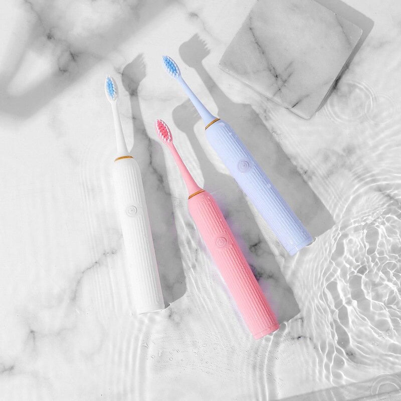 Escova de dentes elétrica ultrassônica para viagem, de pelos macios, ipx6, à prova d'água, para adultos