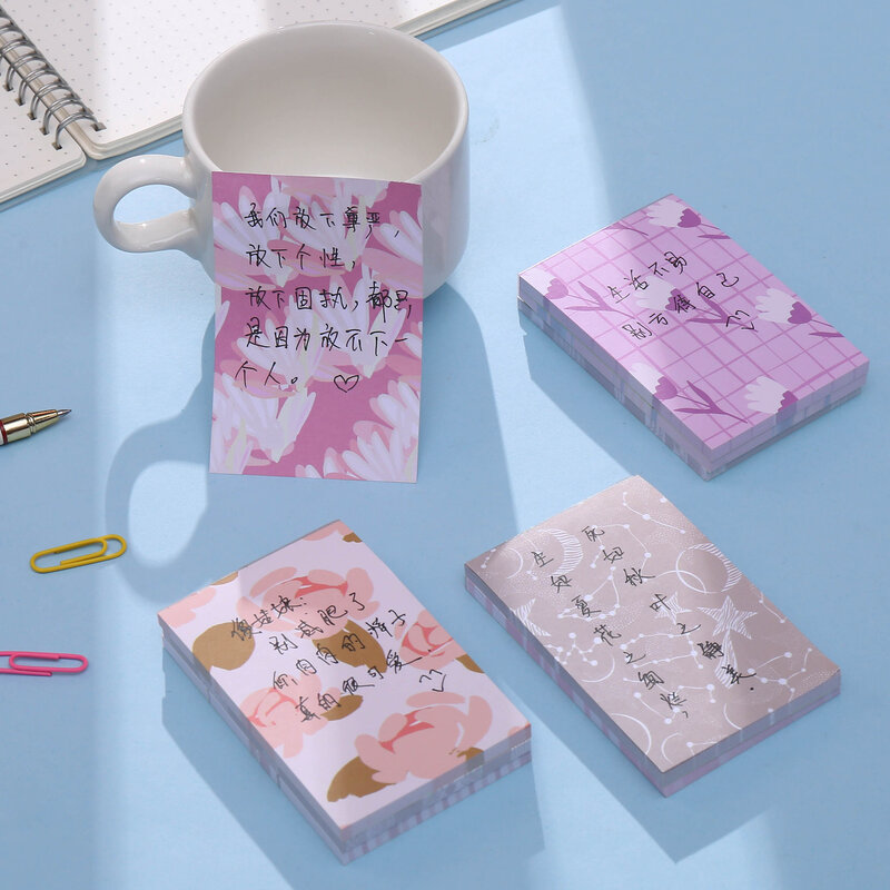 Nette Memo Pad Kreative Blume Serie Zerreißbar Sticky Notes Pads Für Studenten Einfache Und Freies Schule Lieferungen Schreibwaren 50 Seite