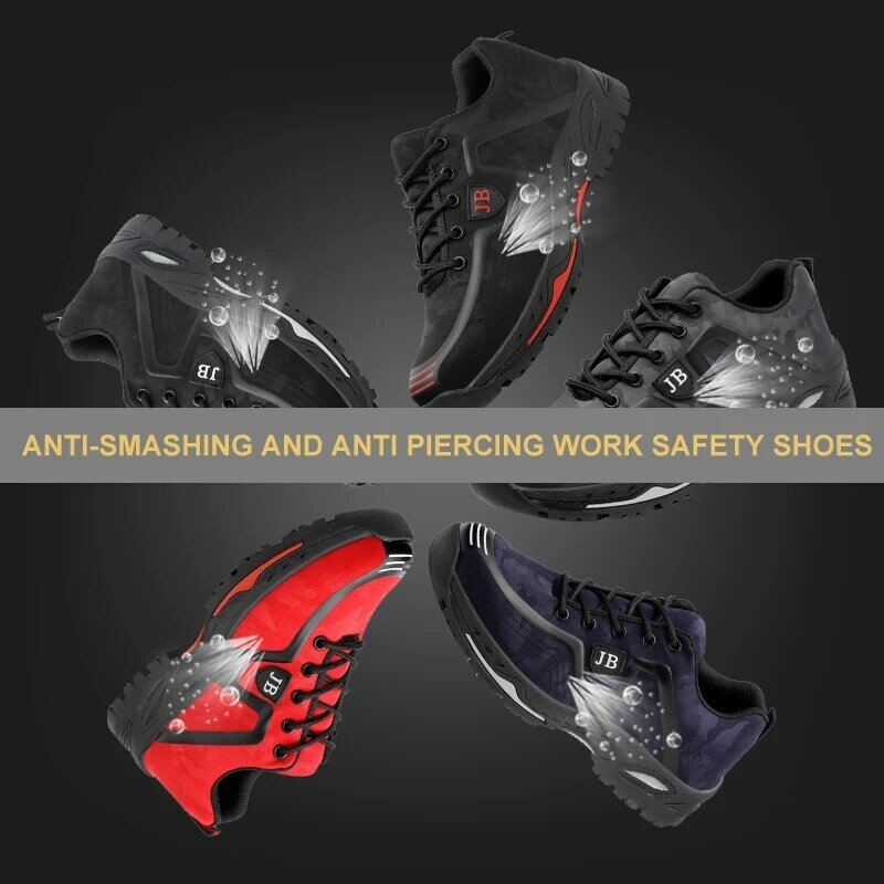 Men Work Sneakers Safety Shoes Steel Toe Cap Working Shoes For Men Safety Boots Anti-Puncture Indestructible Work Shoes Male New