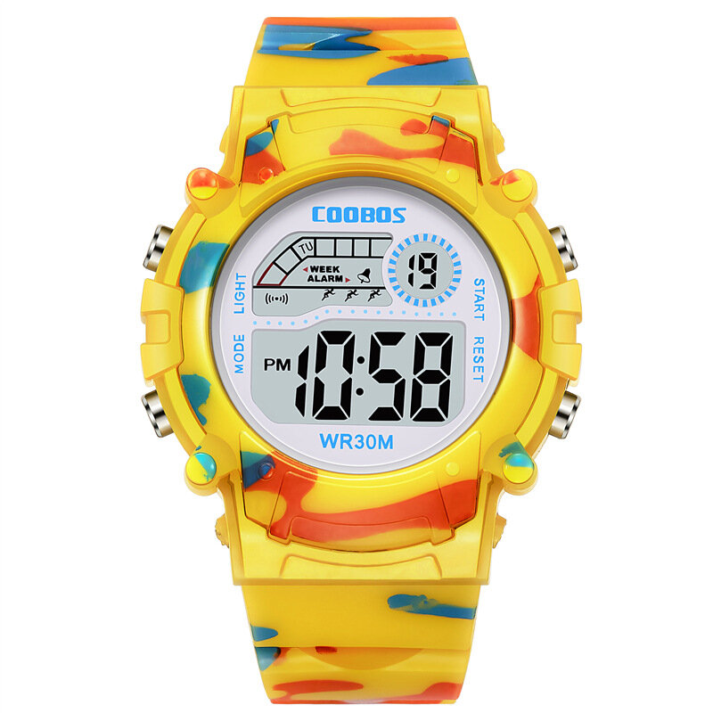 Детские часы светодиодные спортивные многофункциональные электронные цифровые часы браслет часы для мальчиков девочек Подарки для студен...