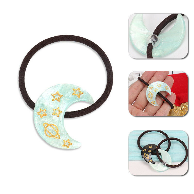 Explosion Models Japanese Hair Accessories Simple Rubber Bands Beautiful Stars Moon Cheap Hair Ring