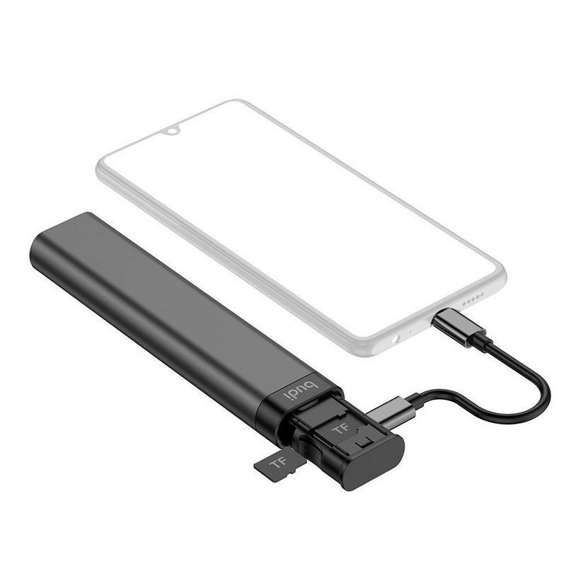 BUDI 다기능 스마트 어댑터 카드 저장 데이터 USB 유형 케이블 SIM 키트 멀티 케이블 TF 메모리 케이블 리더 카드 6 Box D3A3