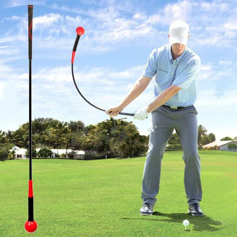 48 "(120cm) instrutor do balanço do golfe auxílio de treinamento do instrutor do balanço do golfe warm-up vara iniciante gesto alinhamento do balanço do golfe prática clube