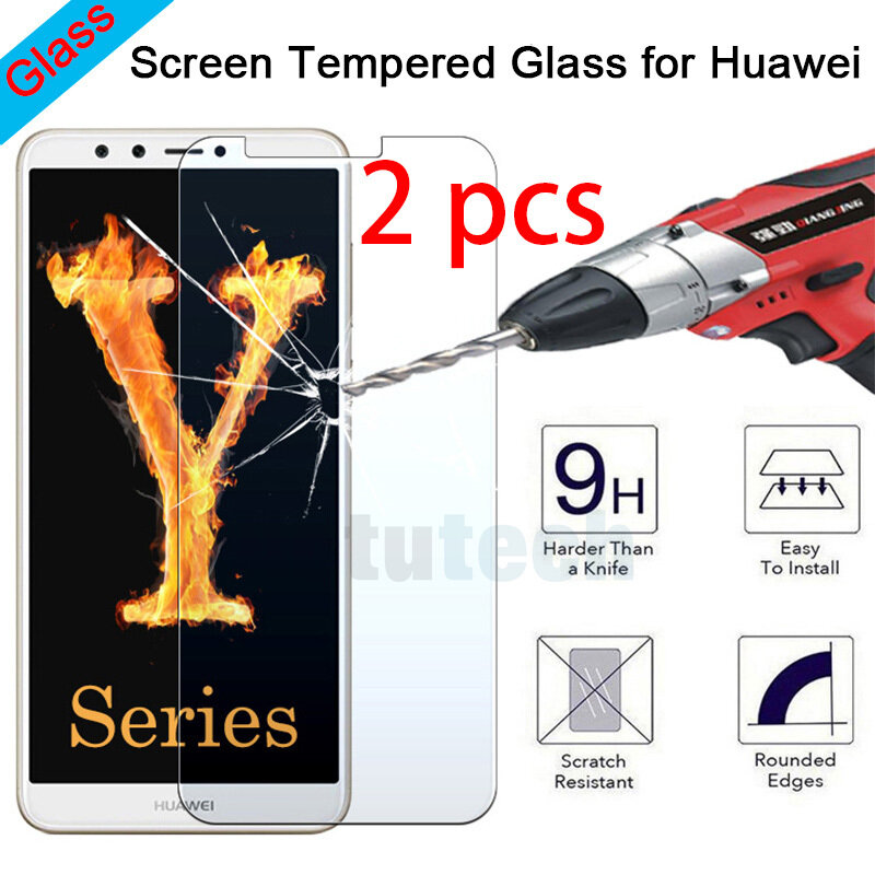 Actutech-Protector de pantalla para Huawei P20 Pro P10 Plus P9 Lite, vidrio templado duro 9H, 2 unidades
