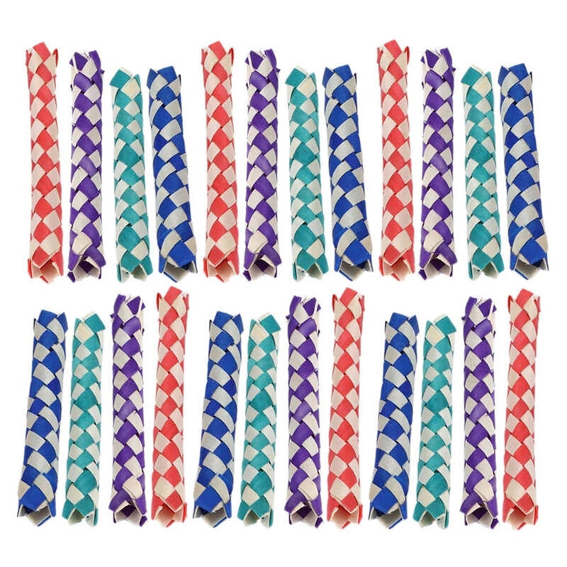 DIY 5 Bulk Pack Creativity Finger Traps Classic Natural Chinese Bamboo Fingers Trap Replacement Pops Pop Tube Fidget Toys