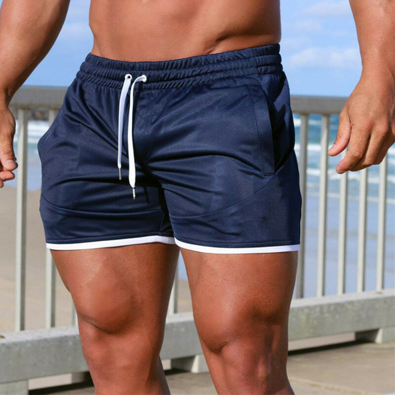 Pantalones cortos deportivos 2 en 1 para hombre, Bermudas con bolsillo incorporado, secado rápido, para correr, bañadores de camuflaje, natación