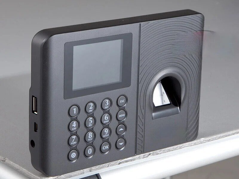 Biométrico de impressão digital comparecimento do tempo relógio gravador empregado eletrônico digital inglês espanhol português máquina leitor voz