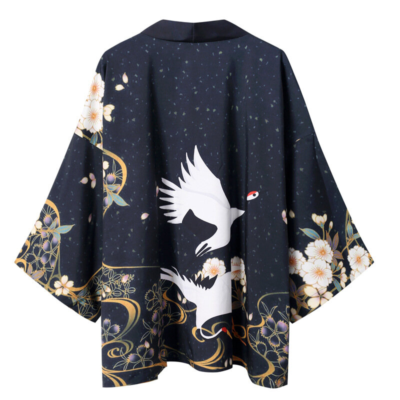 Кимоно в японском стиле для мужчин и женщин, винтажное кимоно в восточном стиле, Повседневная Уличная одежда для самурая