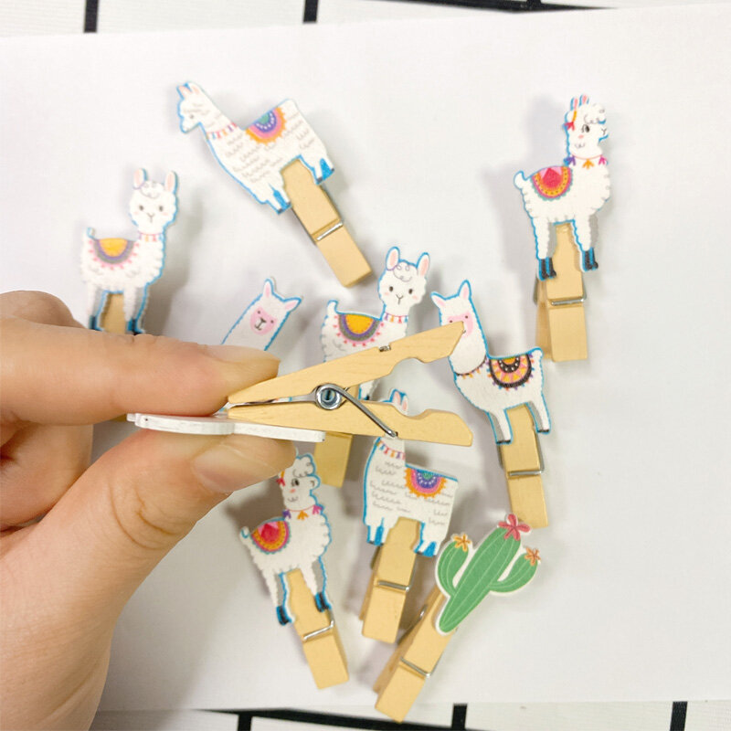 10 unids/lote Original creativo de decoración del hogar Clip de madera para los regalos de los niños