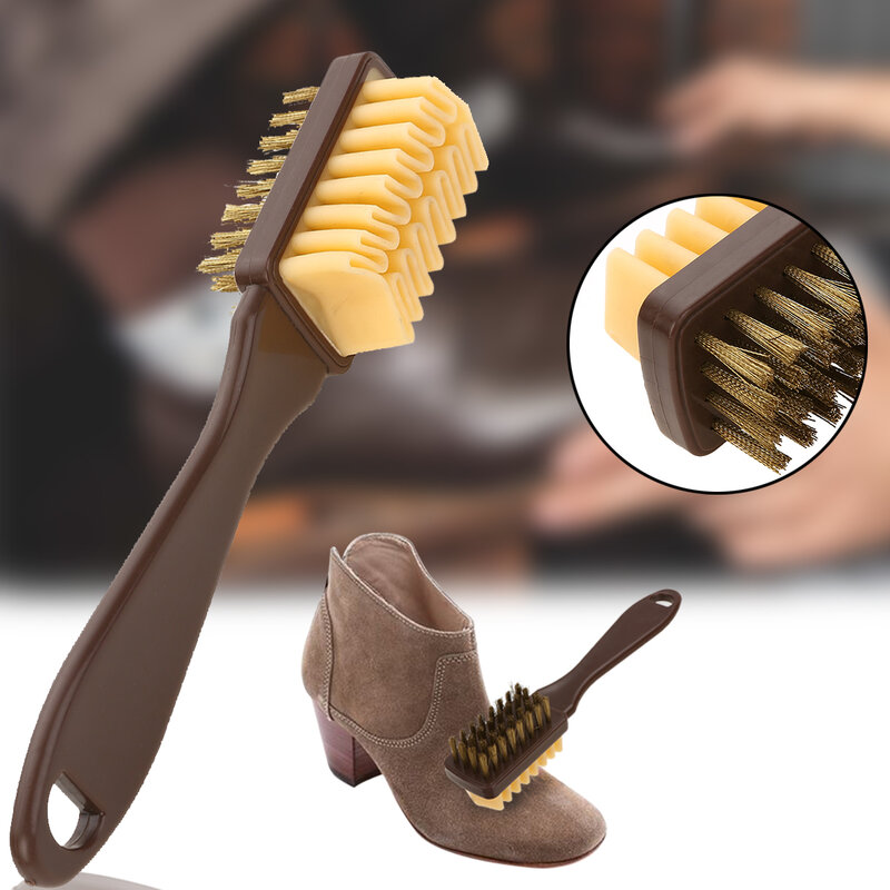 2-Zijdig Reinigingsborstel Rubber Gum Set Fit Voor Suede Nubuck Schoenen Staal + Plastic + Rubber Boot Cleaner