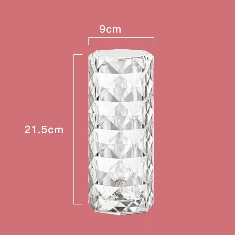 Lámpara de mesa de cristal