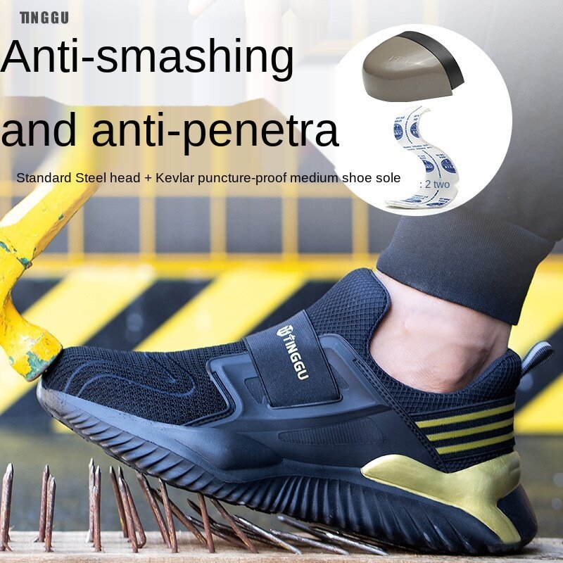 Veiligheid Schoenen Mannen Anti-Smashing En Anti-Penetratie Ademend Veiligheid Schoenen Casual Beschermend Schoeisel Veiligheidsschoenen