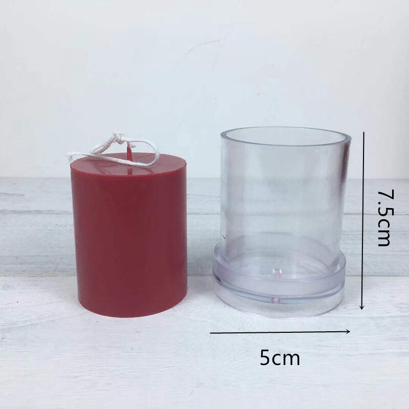 MILIVIXAY-Molde de vela de cilindro, hecho a mano, fabricación de velas, 5x7,5 cm/7x7,5 cm/5x15,2 cm/6x15cm