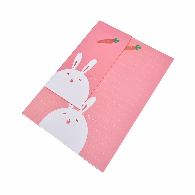 6 시트 쓰기 종이 + 3 시트 크리 에이 티브 빈티지 동물 토끼 곰 디자인 DIY 다기능 크래프트 종이 태그 편지 봉투