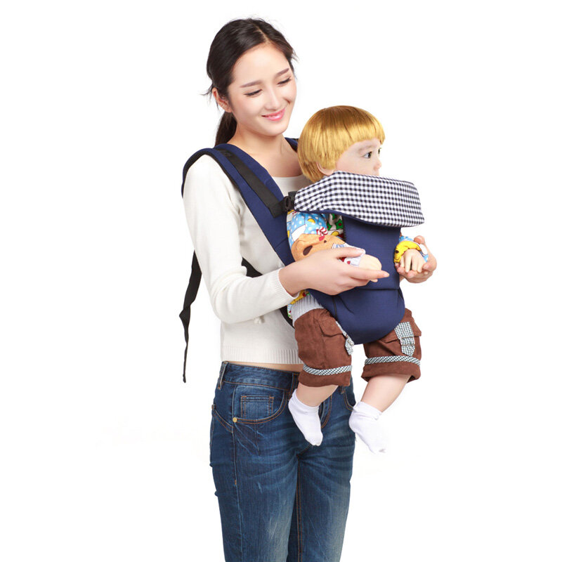 Multifuncional de algodón bebé infantil chico bebé Honda frontal canguro bebé abrigo del portador de bebé de 0-36 meses