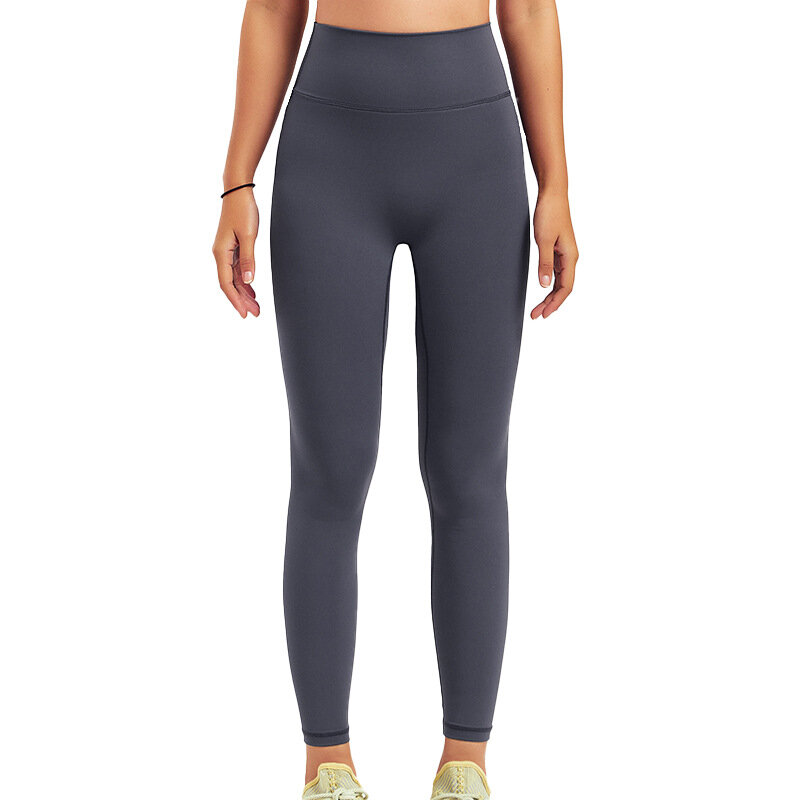 Mallas elásticas de Yoga para mujer, pantalones de cintura alta para entrenamiento de barriga, mallas deportivas para correr, sin bochorno