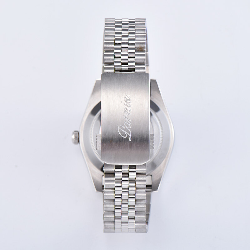 Parnis 39.5mm cinza dial relógios masculinos calendário miyota 8215 movimento automático relógio mecânico moda masculina 2021 luxo