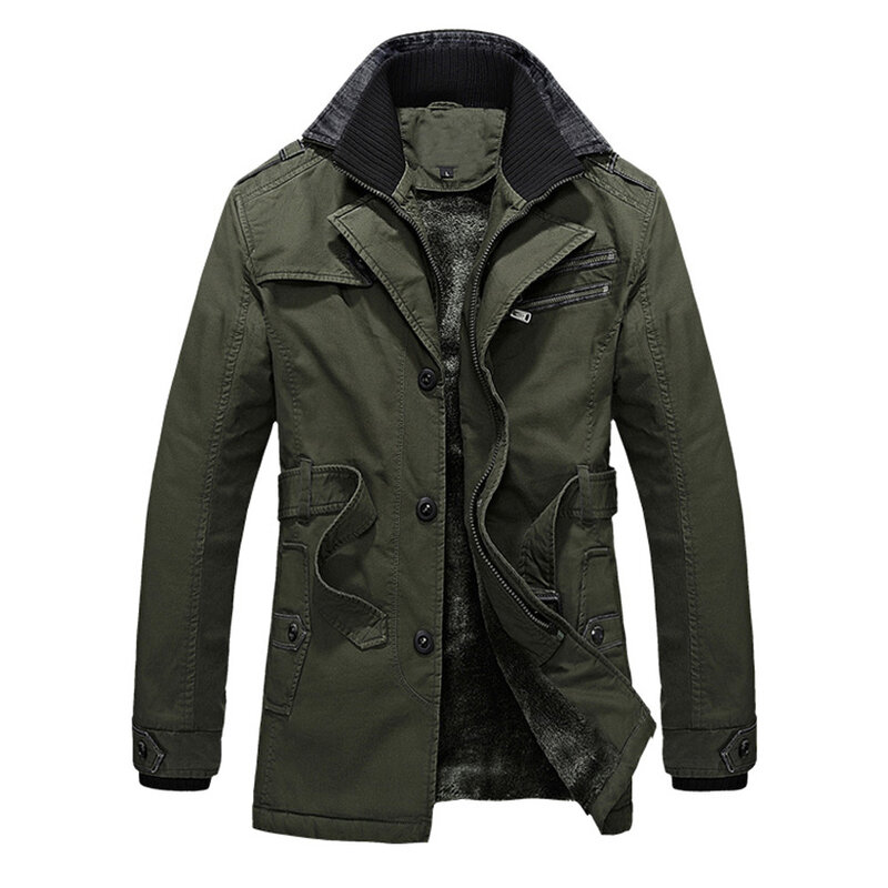 Veste d'hiver polaire épaisse pour homme, style militaire, coupe-vent en coton, pour l'extérieur, trench-coat masculin, taille ue S-3XL