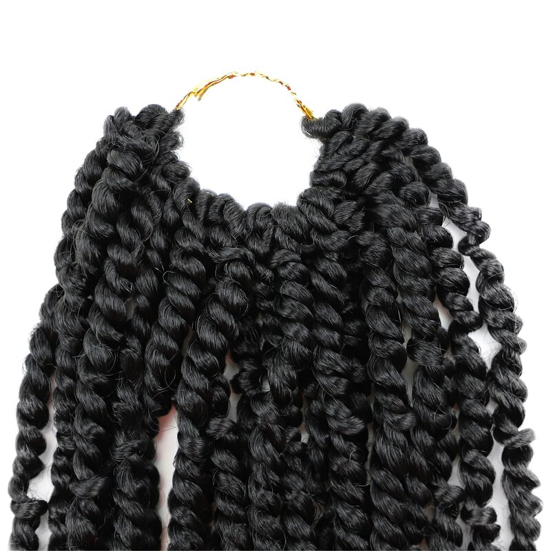 18'' Pre Twisted Passion Twist Crochet Hair Pre-looped Fluffy Crochet Braid Hair Ombre Synthetic Braiding Hair Extension