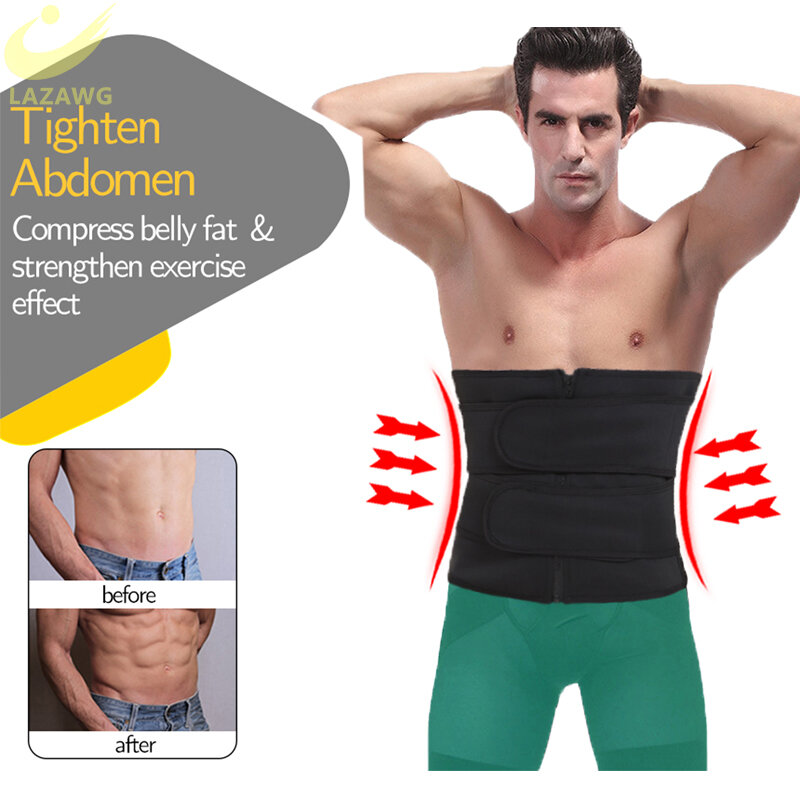 LAZAWG – ceinture de sudation en néoprène pour hommes, ceinture amincissante pour le ventre, modelage du corps, perte de poids