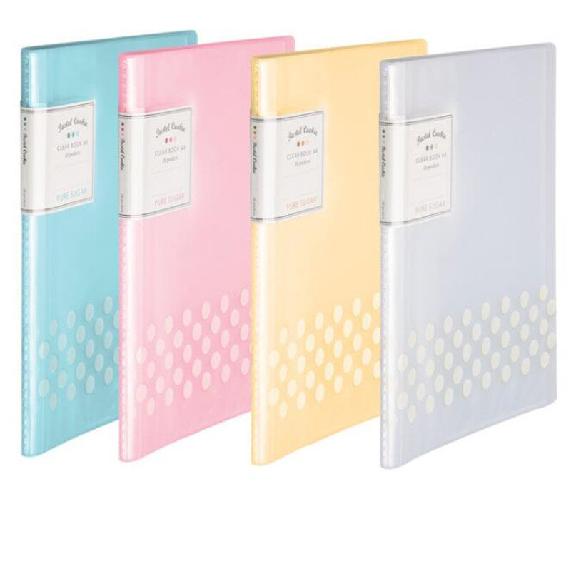 A4 stationery 20/30 pages folder light color cookie student test paper bag office information book school supplies file folders