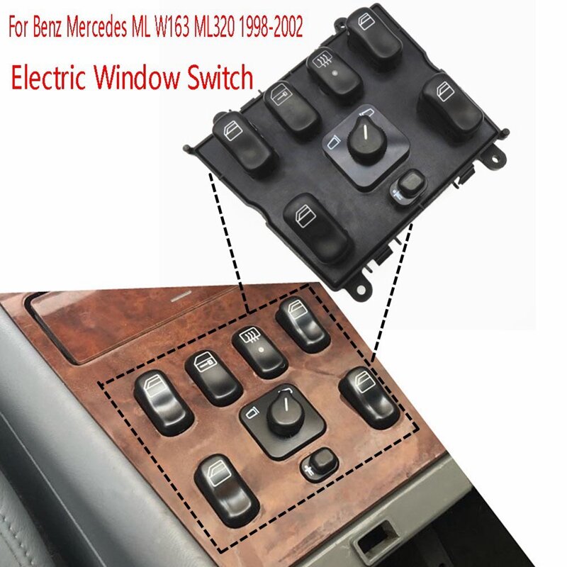 Interruptor da janela elétrica do carro para o benz mercedes ml w163 ml320 1998-2002 1998 1999 a 1638206610 a1638206610
