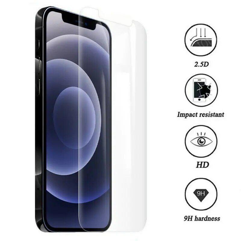 Screen Protector Tempered Glass on the For iPhone 12 11 Pro Max X XR XS Max 8 7 6 6s Plus SE 2020 Full Cover Protective Glass