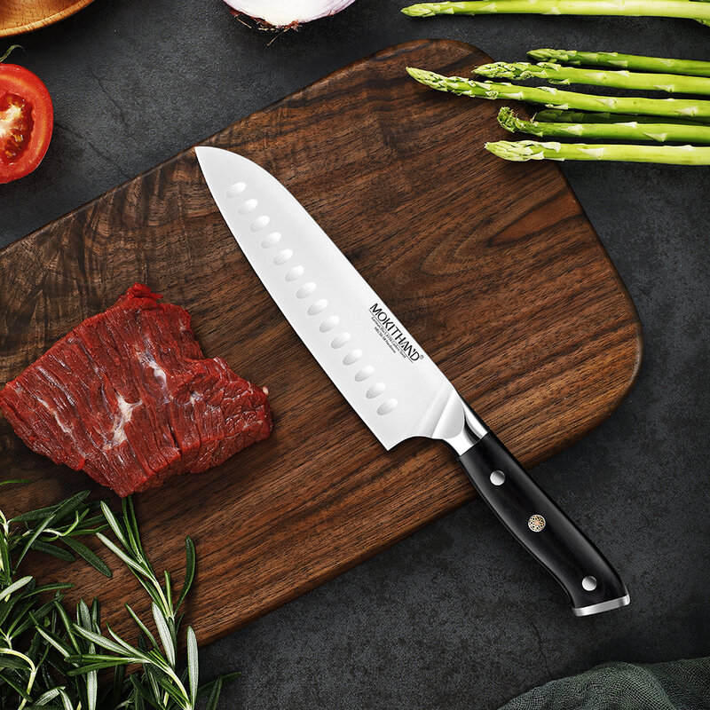 Japonês facas de cozinha 8 polegada conjunto faca do chef alemanha 1.4116 alta aço carbono santoku pesca afiada faca cozinha artesanal