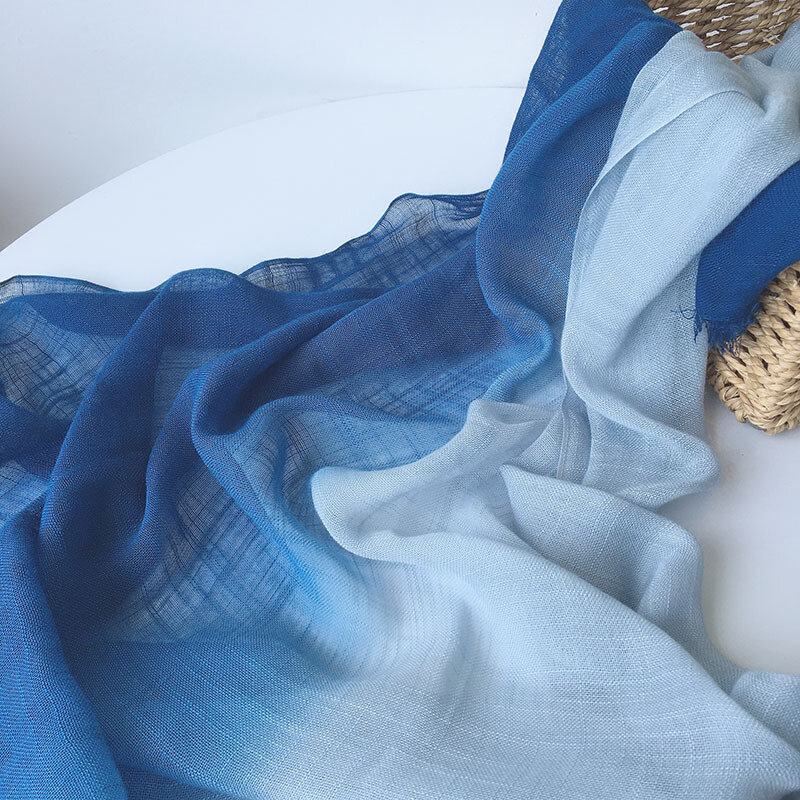 Bufanda de algodón puro para mujer, chal Retro fino de seda para viaje, protector solar, primavera y otoño