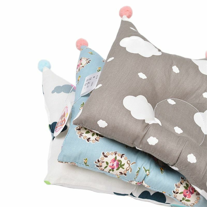 Cute Crown Shape Backrest Cushion para o bebê recém-nascido, Nordic Ins Shaping Pillow, cama anti-cabeça de correção, 0-1 anos de idade