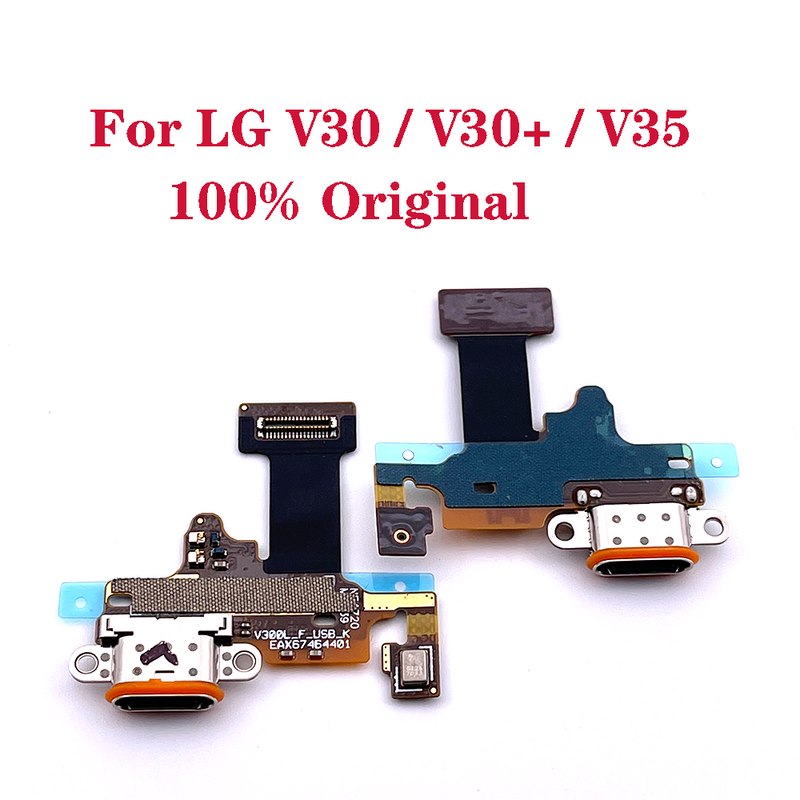 Micro usb pcb carregador, conector e cabo flexível para lg v30 h930 h933, peças de reparo, 1 peça