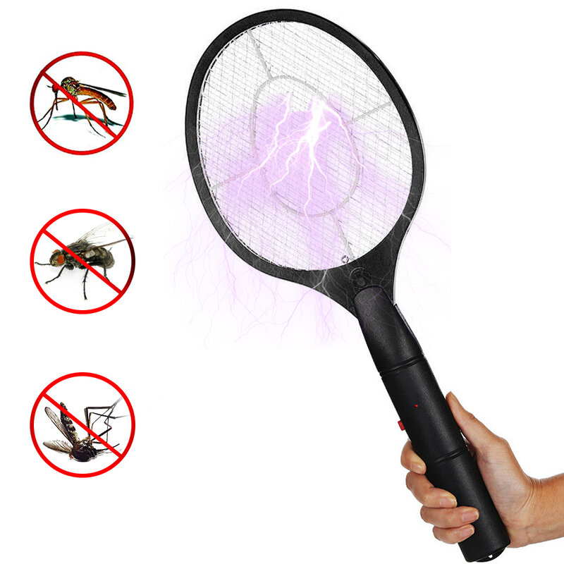 Anti Mosquito Fly Cordless Battery Power Electric Fly Mosquito Swatter Bug Zapper Racket Insects Killer Home Bug Zappers Summer