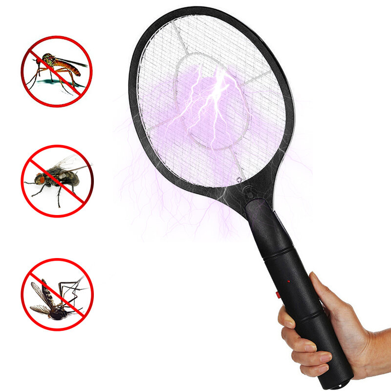 Anti Nyamuk Terbang Tanpa Kabel Daya Baterai Listrik Terbang Pemukul Nyamuk Bug Zapper Raket Serangga Pembunuh Rumah Bug Zapper Musim Panas