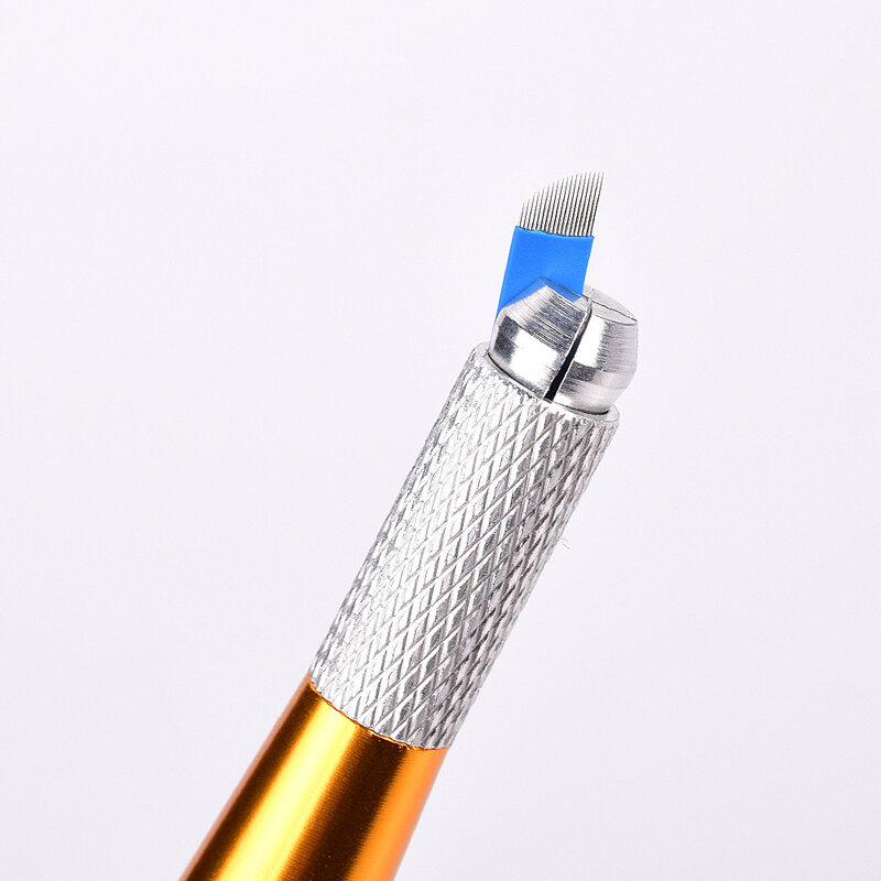 Fino 0.15/0.16/0.18mm/0.0.2/0.25mm 50 pces cf e u forma maquiagem permanente manual sobrancelha tatuagem agulha para tebori caneta