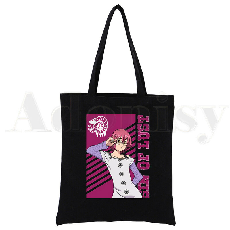 Manga-学生のための大容量のショルダーバッグ,6インチ,10代の女の子のための再利用可能なハンドバッグ,大学