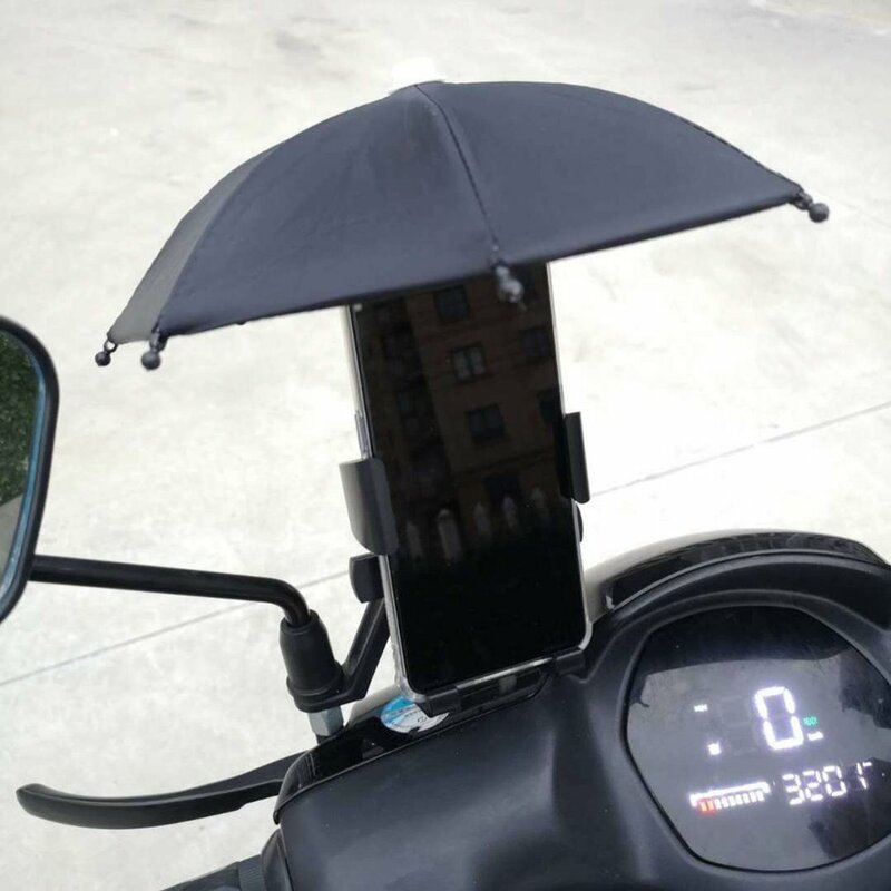 1pc Regenschirm Motorrad Telefon Halter Protector Verdicken Aktualisiert Super Festigkeit 8 Knochen Motorrad Dach Zufällige Farbe