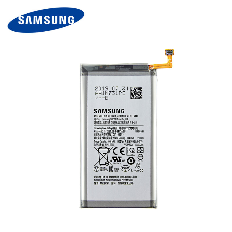 Samsung-bateria original eb-bg973abu 3400mah, para galáxia s10, s10 x, sm-g9730, sm-g973, g973f, g973u, g973w, ferramentas